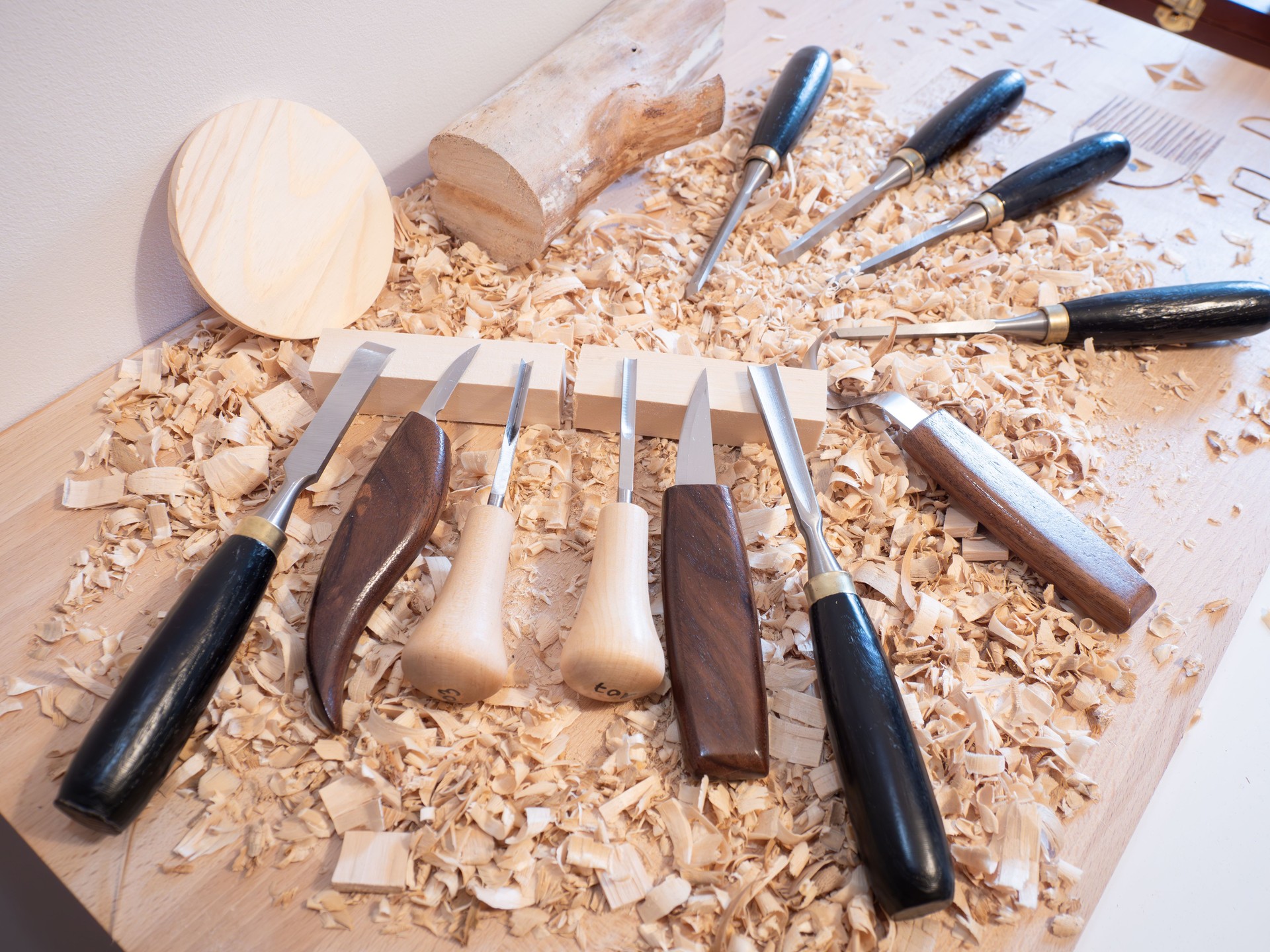 Wood carving tools.